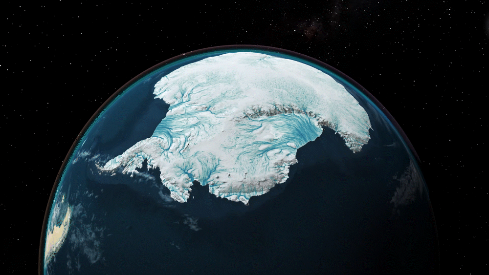 VR ice shelf visualization